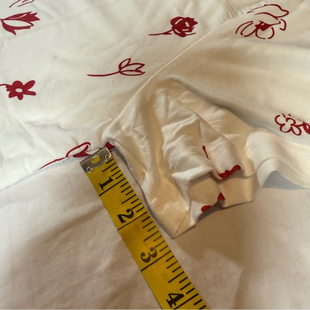 Serengeti White & Red Floral XL Maxi Dress Short Sleeve Women’s A-Line Pullover - Picture 7 of 15